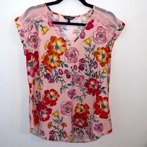 Pink Blouse with flowers